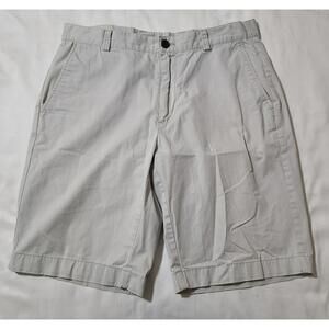 Brooks Brothers 346 Chino Shorts Mens Sz 33 Medium Gray Bermuda Summer Golf EUC
